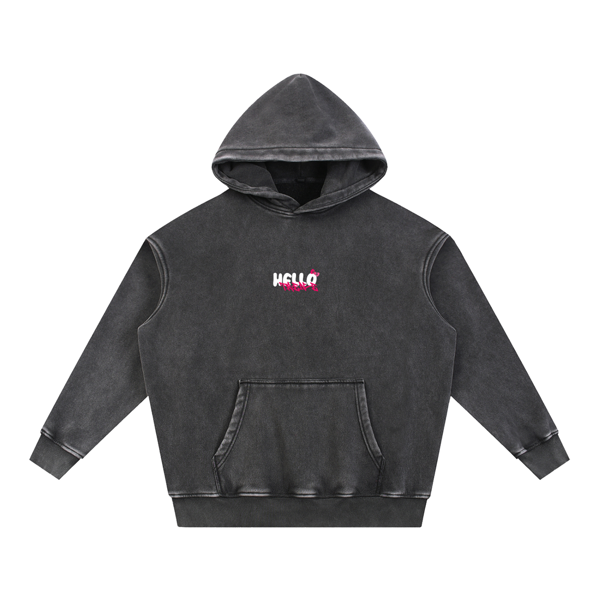 HELLO TREN-E / SNOW WASH FLEECE OVERSIZED HOODIE